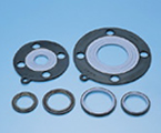 Teflon covered rubber gasket for piping and sanitary applications